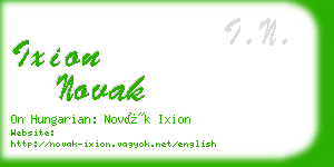 ixion novak business card